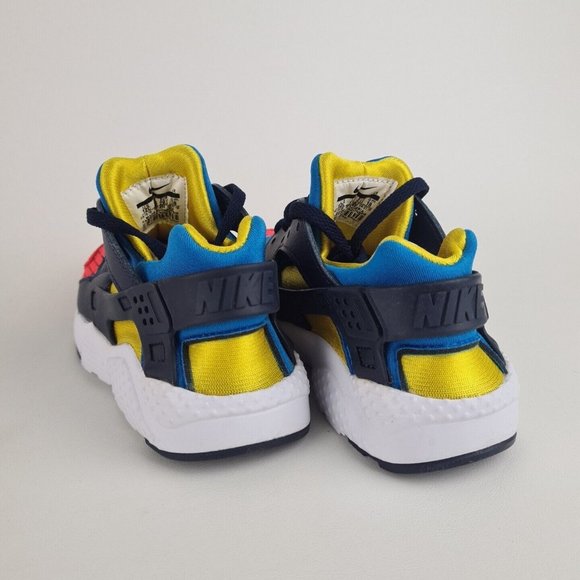 Nike Huarache Run Now PS Bright Crimson Running KIDS Shoes - Picture 8 of 11